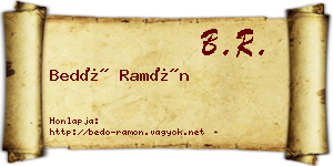 Bedő Ramón névjegykártya